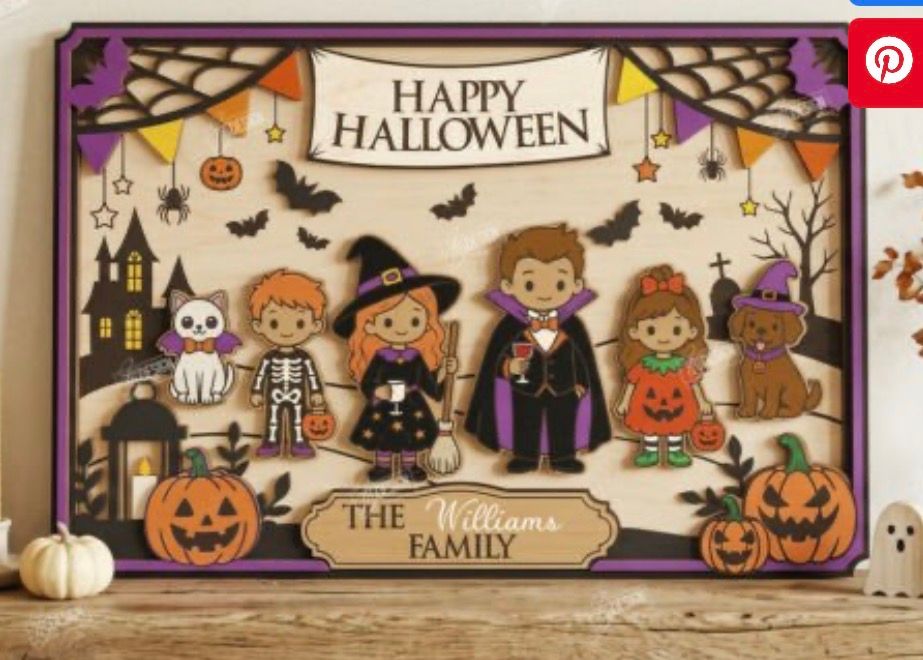 Halloween family sign