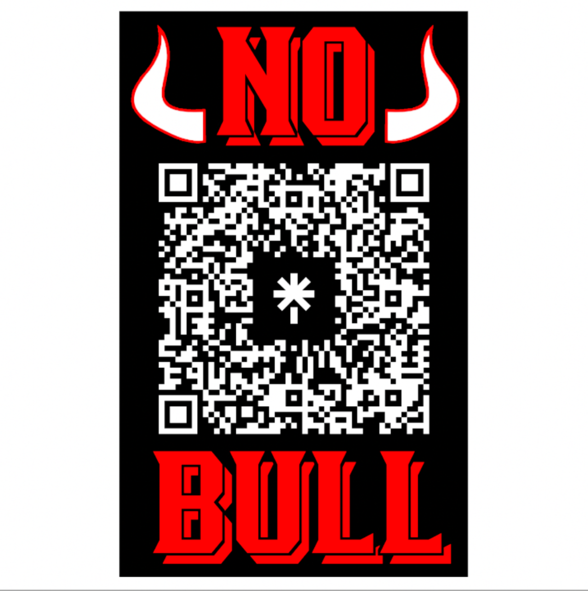 No Bull Logo & QR Sticker