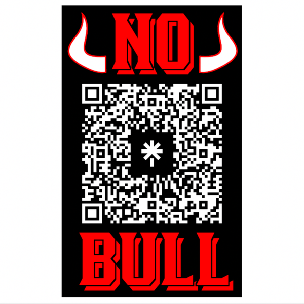 No Bull Logo & QR Sticker