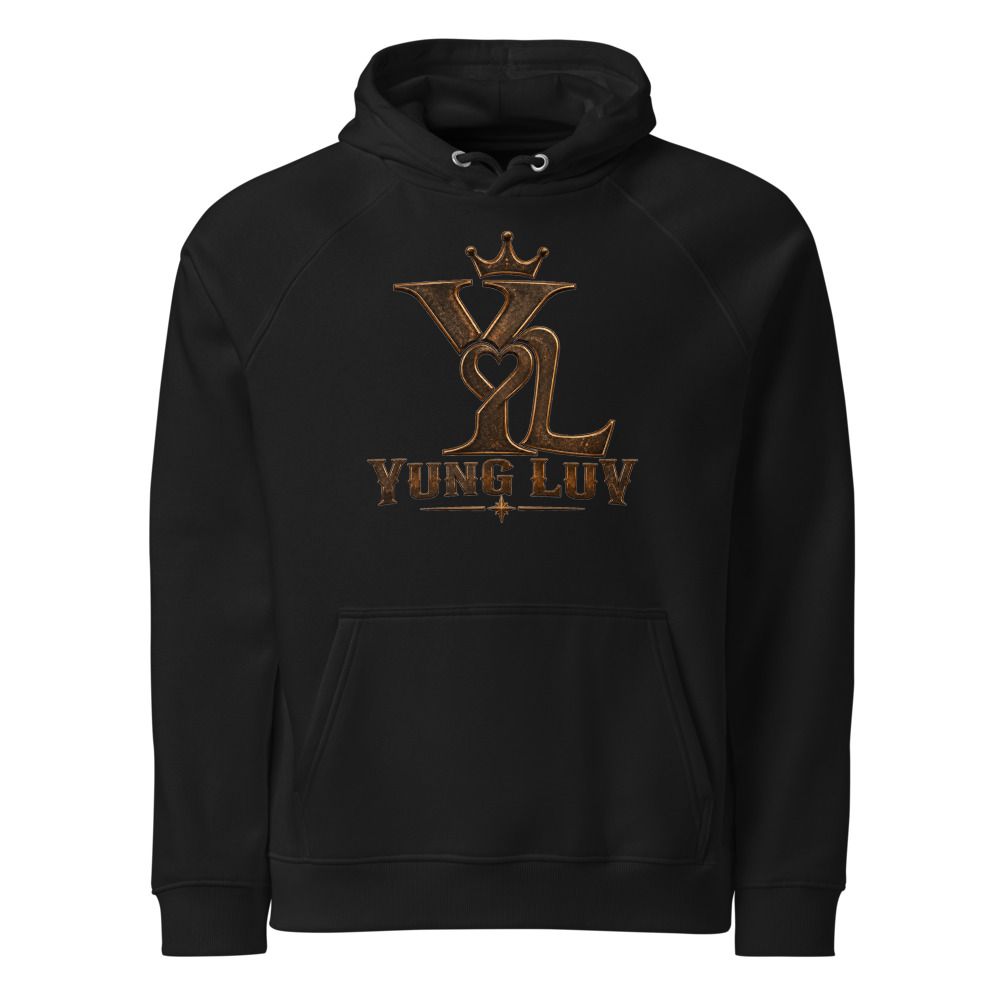 Yung Luv Crowned Heart Unisex Eco Raglan Hoodie
