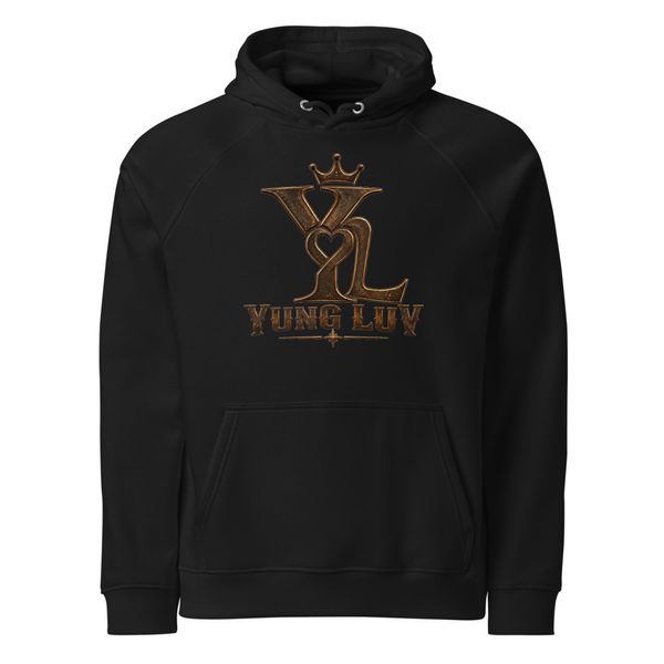 Yung Luv Crowned Heart Unisex Eco Raglan Hoodie