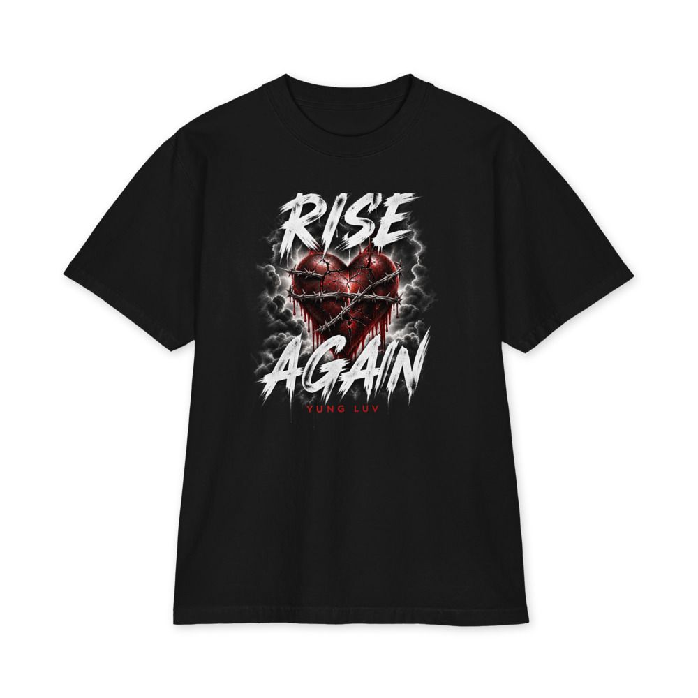 Rise Again – Broken Heart Heavyweight Tee | Yung Luv