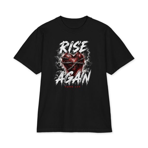 Rise Again – Broken Heart Heavyweight Tee | Yung Luv