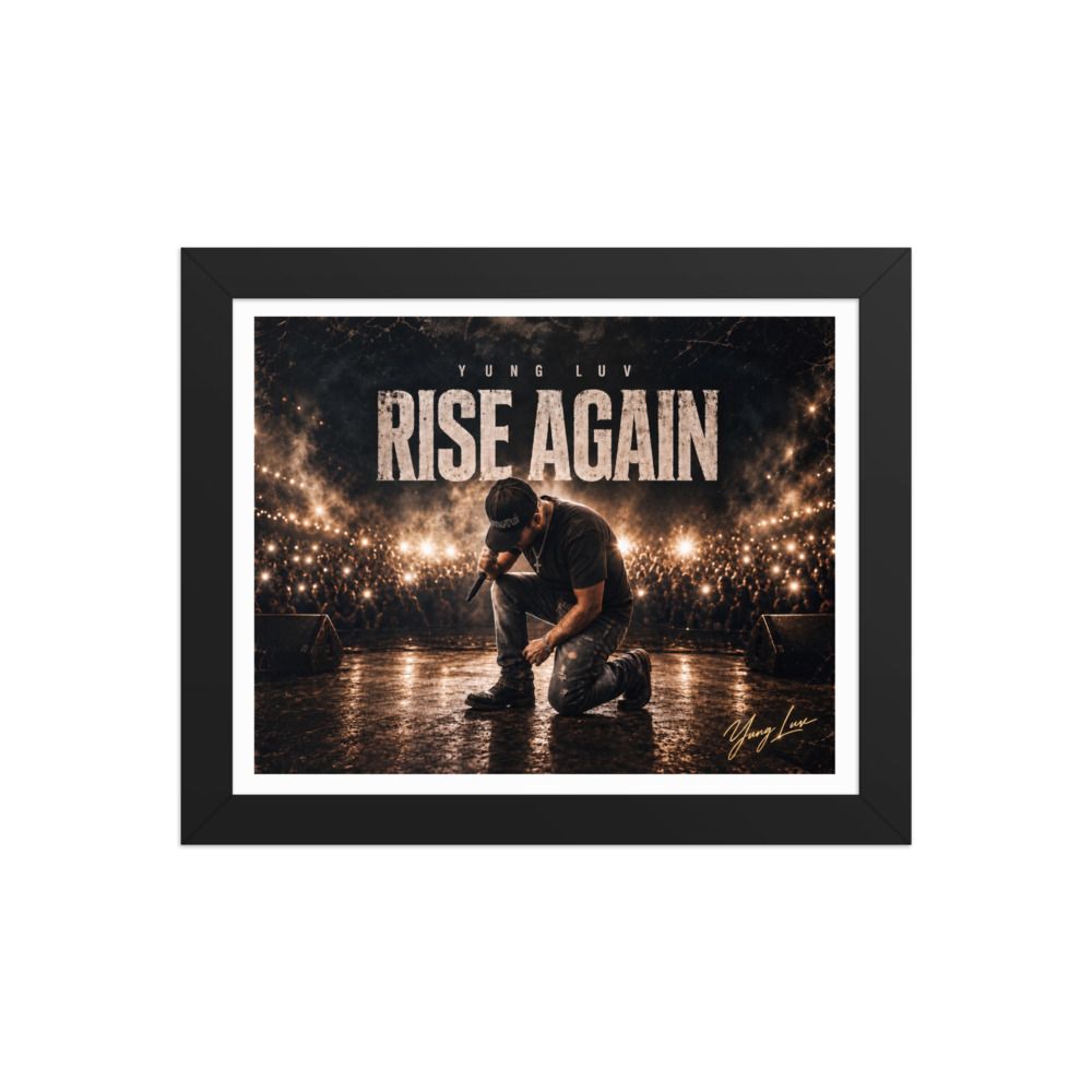 Yung Luv – Rise Again Signature Framed Poster