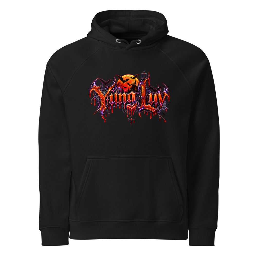 Yung Luv Halloween Gothic Eco Raglan Hoodie