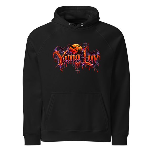 Yung Luv Halloween Gothic Eco Raglan Hoodie