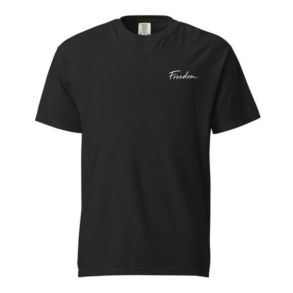 Freedom T-Shirt O-Neck Unisex weißes Logo | Dennis Wahl Official