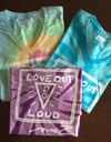 Ladies V-Neck Tie-Dye Short Sleeve Shirts