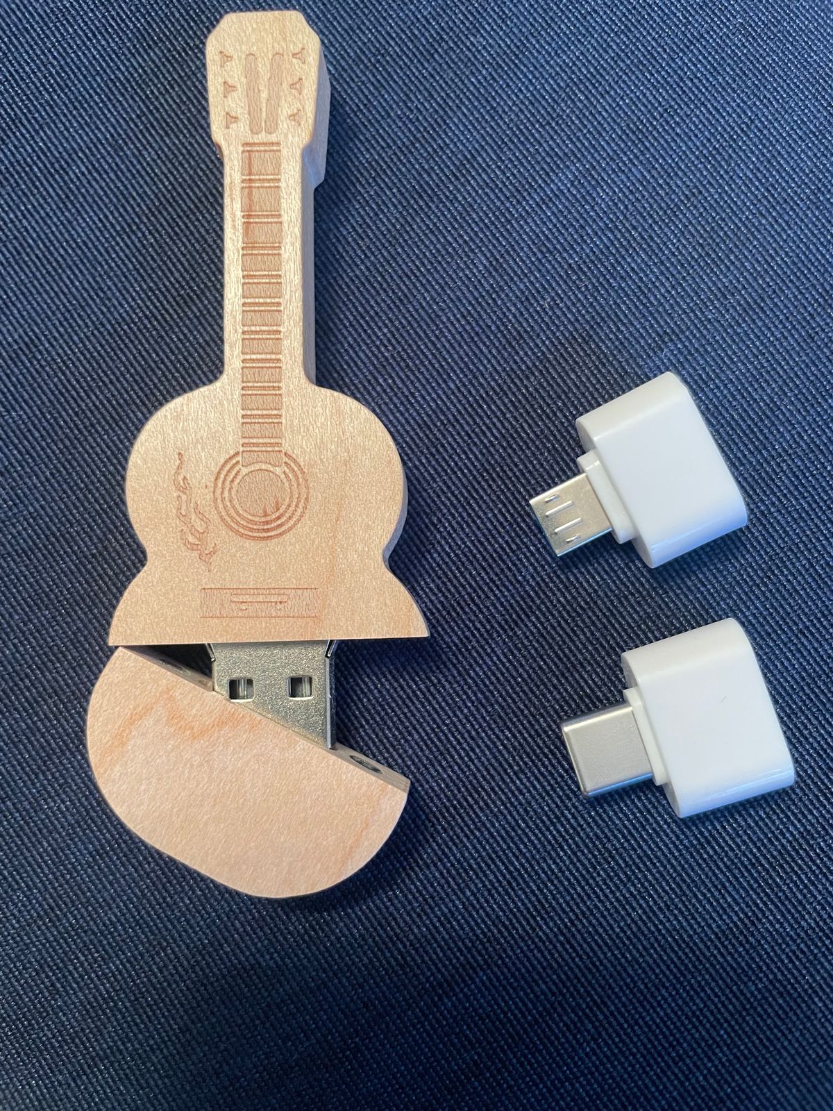 little wooden guitar FLASH DRiVE(first 5 albums on one USB drive)