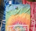Ladies V-Neck Tie-Dye Short Sleeve Shirts