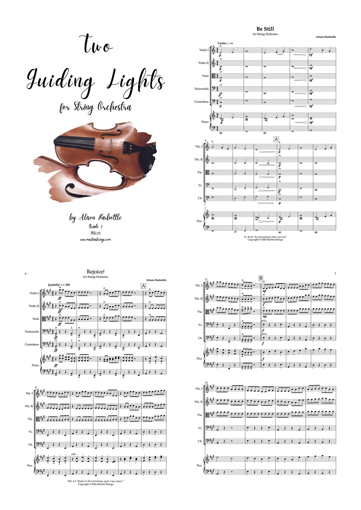 **2027 RELEASE** "Two Guiding Lights" for String Orchestra- Digital download - Grade 1