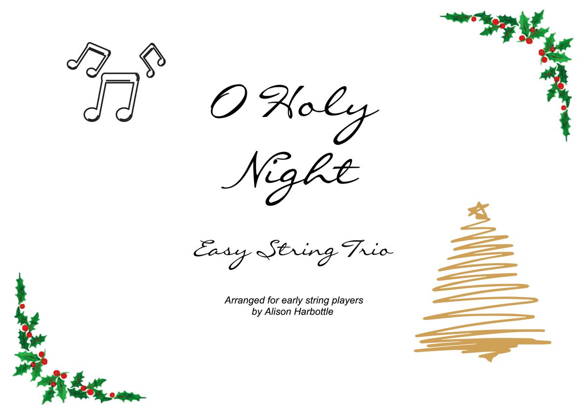 O Holy Night - easy string trio (digital download)