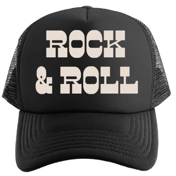 PRE-ORDER Black Rock and Roll Trucker Hat