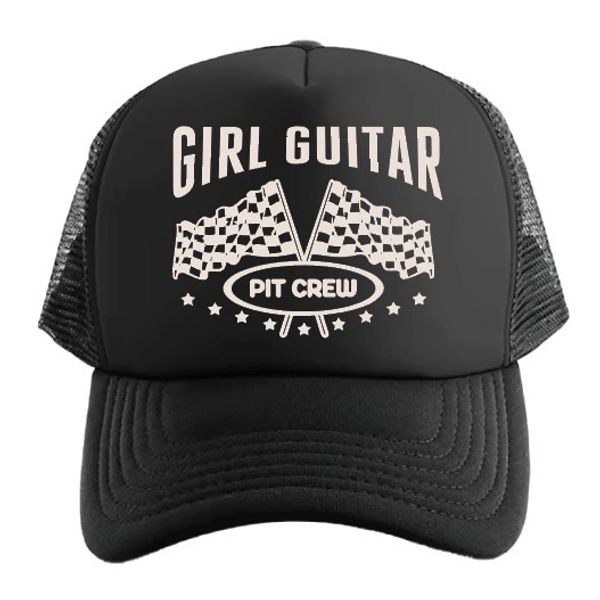 PRE-ORDER Girl Guitar Pit Crew Trucker Hat
