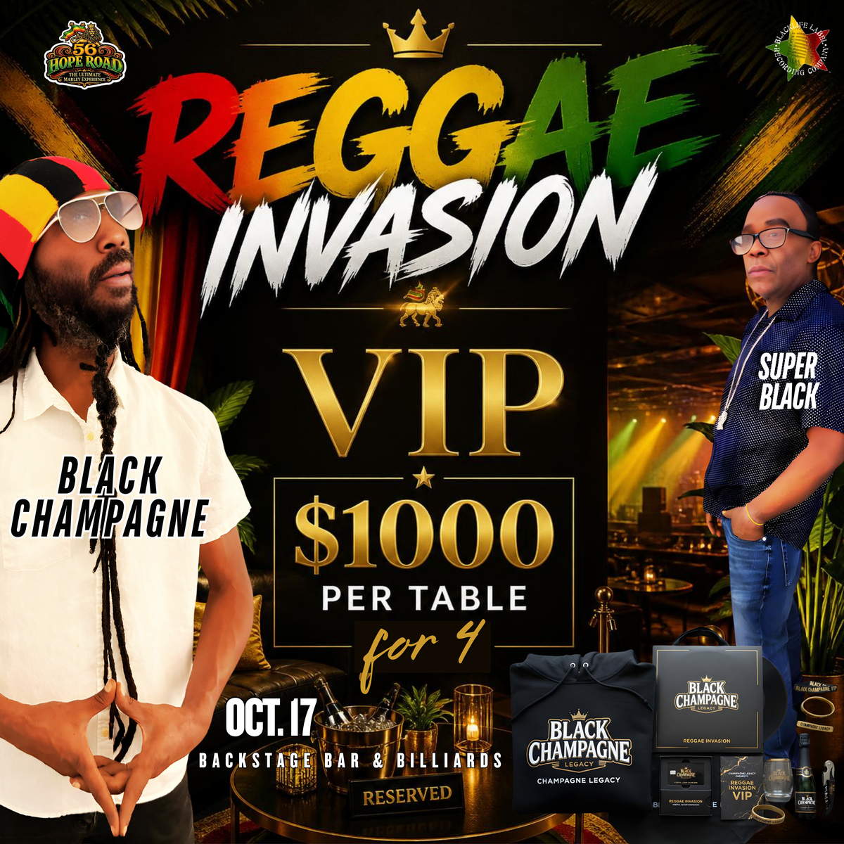 Black Champagne VIP Table Experience