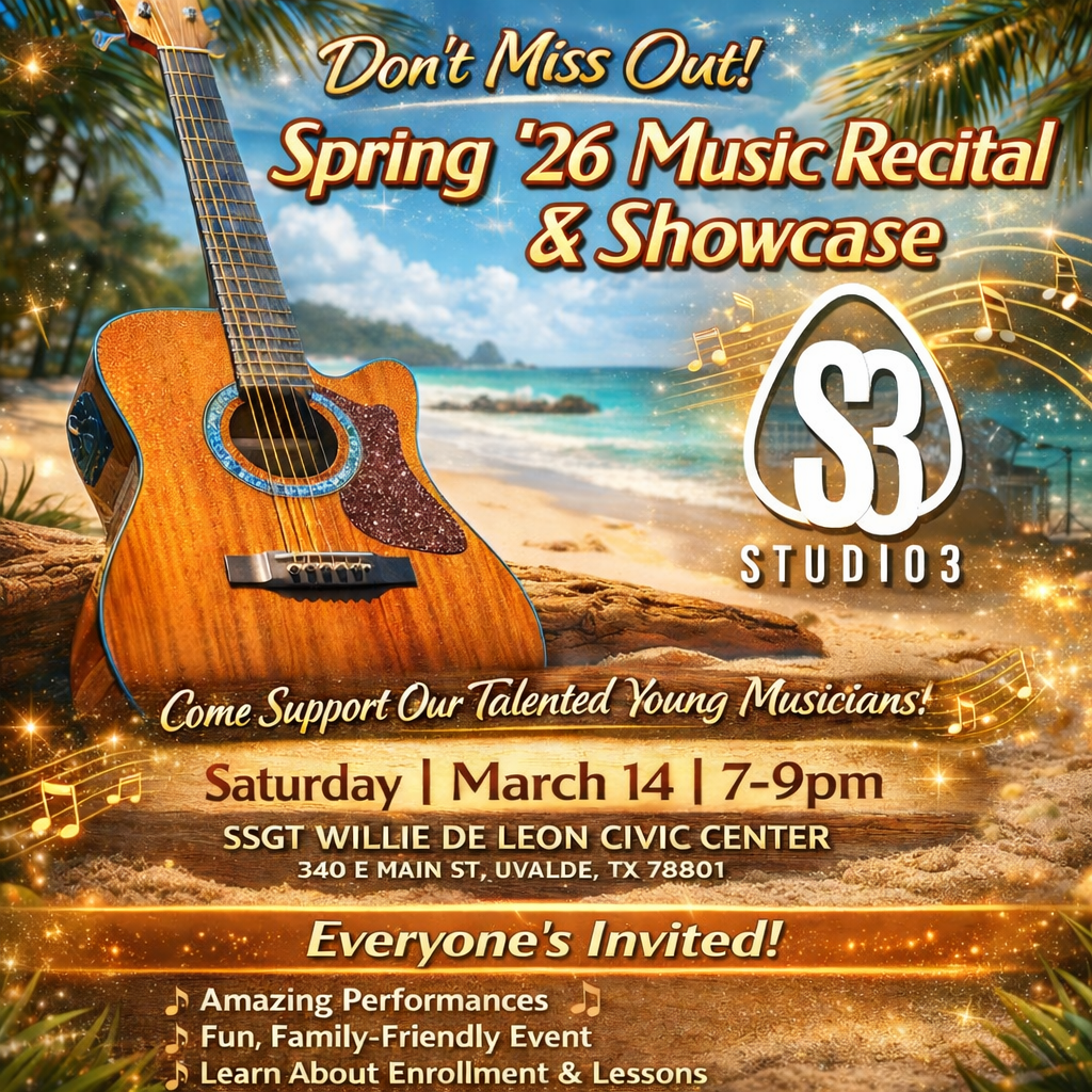 Studio 3 Music Lessons Spring 2026 Recital & Showcase