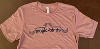 Magic Birds Logo on Mauve T-Shirt