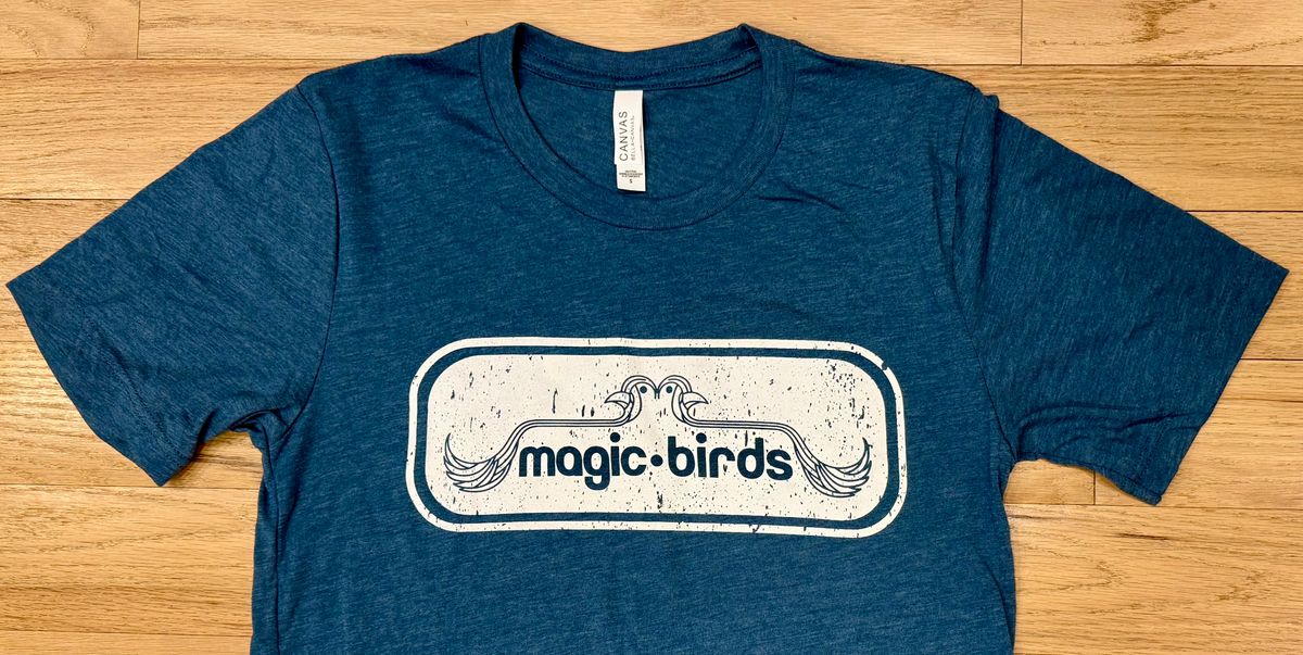 Magic Birds Logo Steel Blue T-Shirt