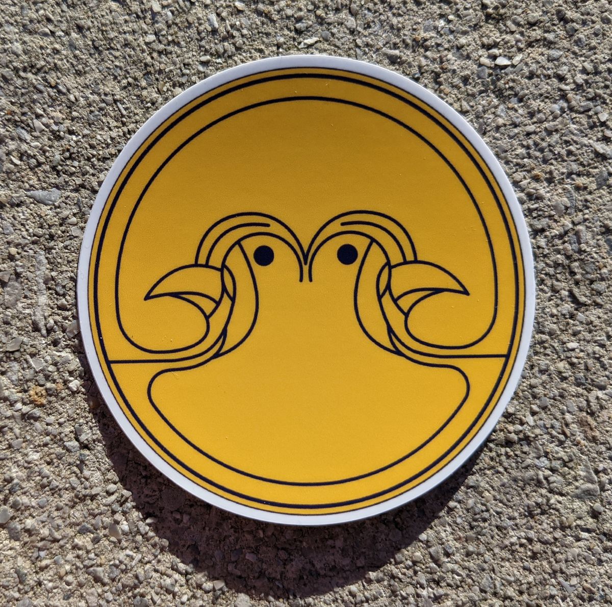 Magic Birds Round Graphic Sticker