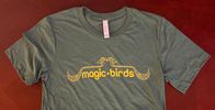 Magic Birds Logo on Grass Green T-Shirt