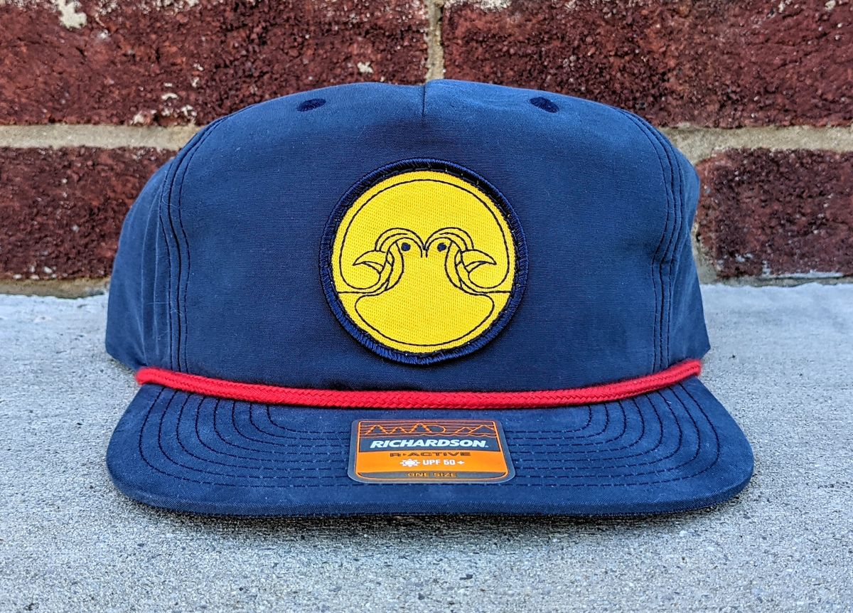 Magic Birds Grandpa Hat - Navy & Red