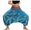 Turquoise Peacock Harem Pants