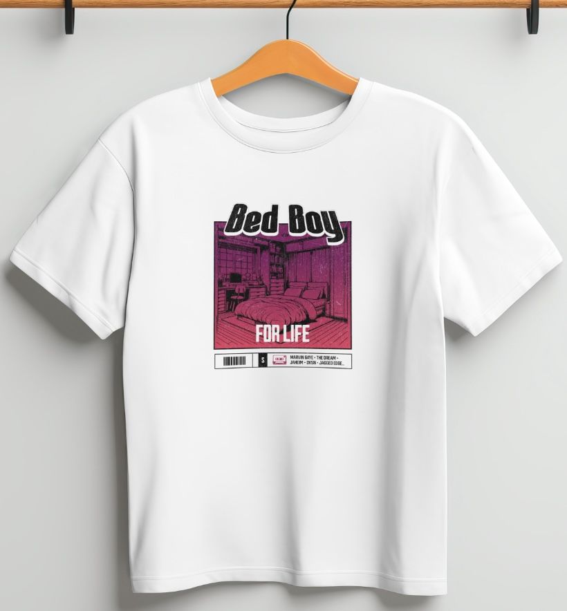T-shirt BED BOY FOR LIFE v1 (white)