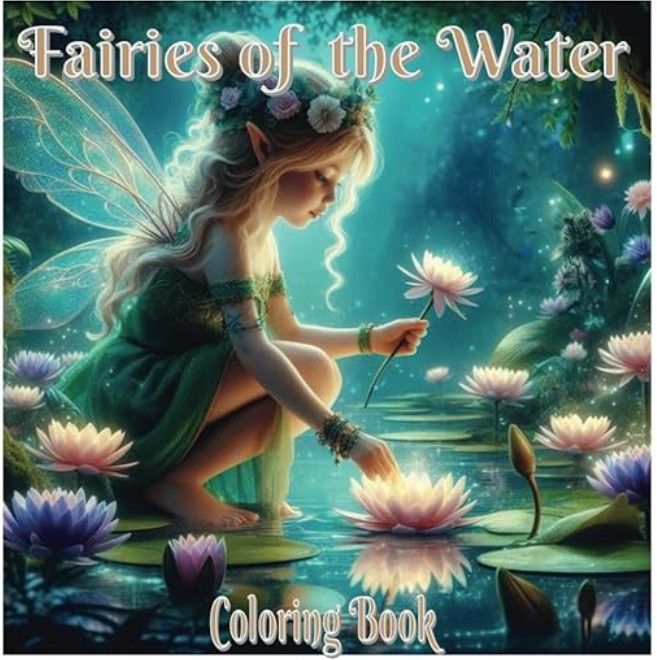 ✨Water Fairies Coloring Book✨ 53 Fantasy Art Pages (PDF Download) ~ Designed by Taliya✨