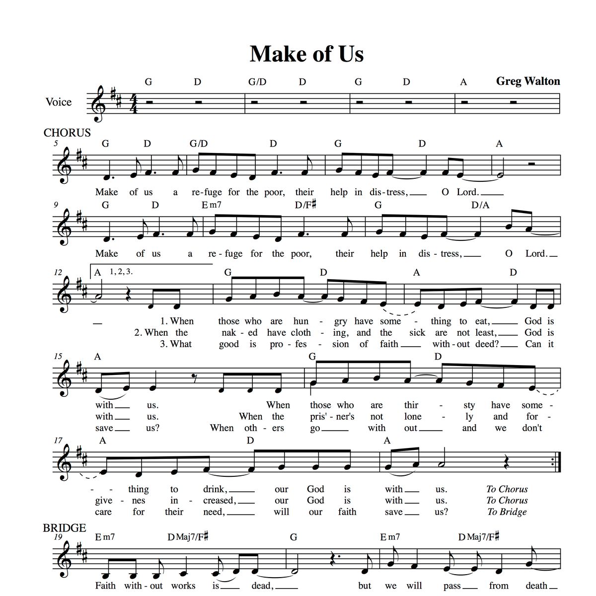 Make of Us - Guitar/Vocal PDF