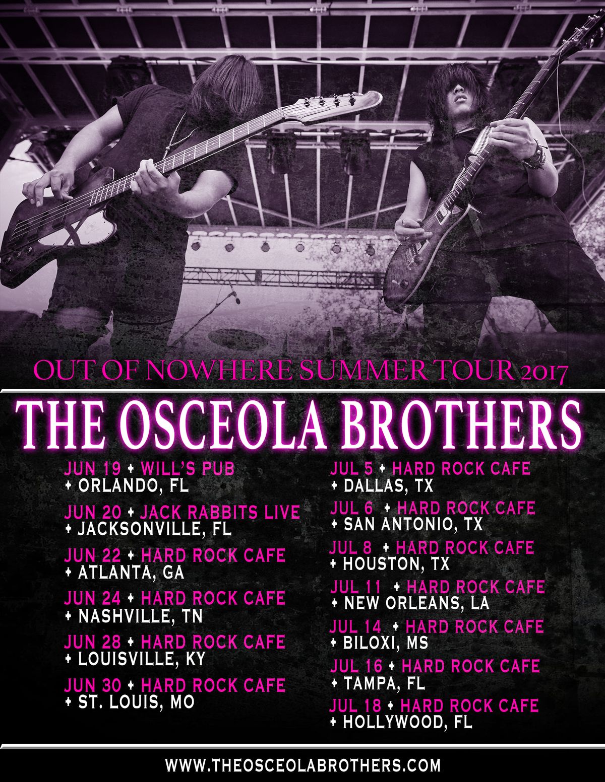 Out Of Nowhere Tour Poster