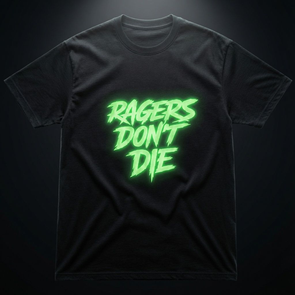 Glow in the dark "ragers don't die" shirt