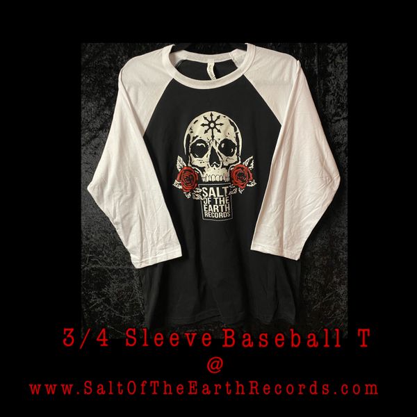 SALT OF THE EARTH RECORDS SKULL 3/4 Sleeve Baseball T