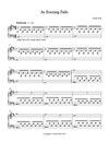 Sheet Music - As Evening Falls - Solo Piano