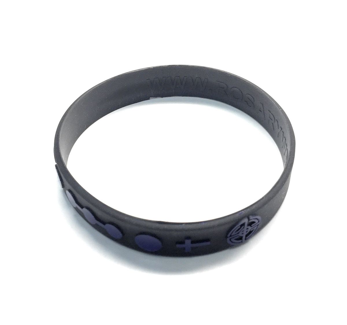 Rosary Wristband - Black & Blue