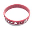 Rosary Wristband - Maroon & White