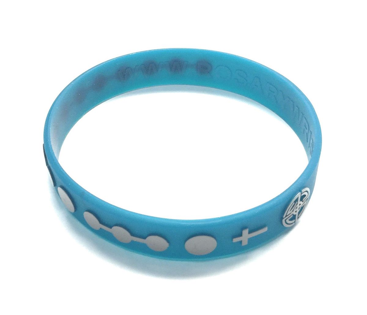 Rosary Wristband - Teal & Gray