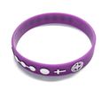 Rosary Wristband - Purple & White