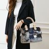 Runae Moon Boston Leather Handbag-Khaki