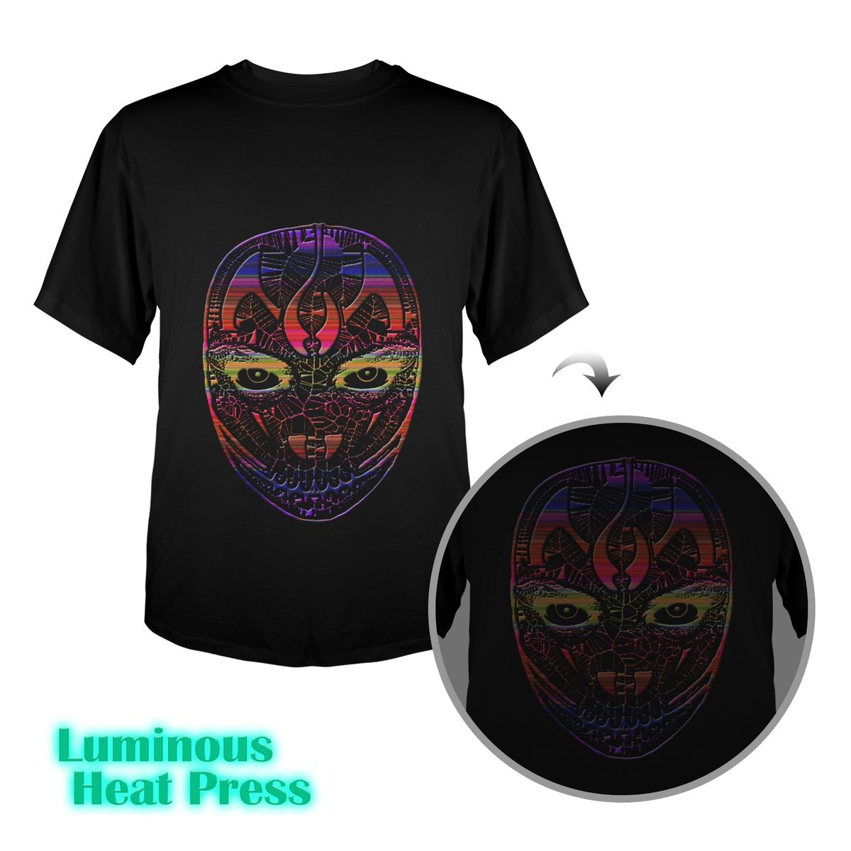 The Brimstone Lab Glow-N-The Dark" Multi-Color T-Shirt