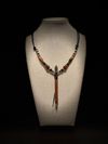 Eastern Red Cedar Miniature Flute Necklace with Sleeping Beauty Turquoise Inlay