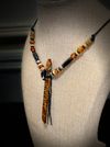Alaskan Yellow Cedar Burl Miniature Flute (Natural End) with Turquoise Inlay