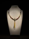 Yellowheart Miniature Flute Necklace with Sleeping Beauty Turquoise Inlay