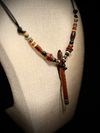 Eastern Red Cedar Miniature Flute Necklace with Sleeping Beauty Turquoise Inlay