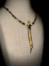 Alaskan Yellow Cedar Burl Miniature Flute with Turquoise Inlay