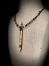 Alaskan Yellow Cedar Burl Miniature Flute with Turquoise Inlay