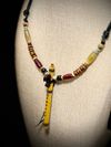 Yellowheart Miniature Flute Necklace with Sleeping Beauty Turquoise Inlay