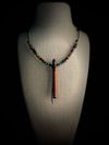 Red Cedar Miniature Flute Necklace with Sleeping Beauty Turquoise Inlay