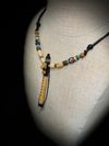Poplar Wood Miniature Flute Pendant with Sleeping Beauty Turquoise Inlay