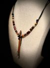 Spanish Cedar Miniature Flute Necklace with Sleeping Beauty Turquoise Inlay