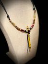 Yellowheart Miniature Flute Necklace with Sleeping Beauty Turquoise Inlay